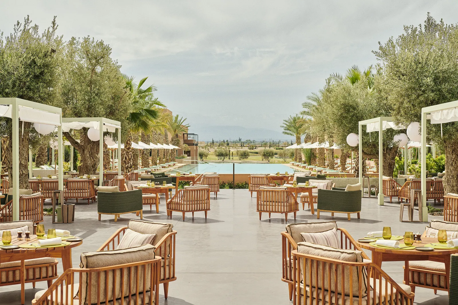 Pavilion Terrace looking out to the main pool