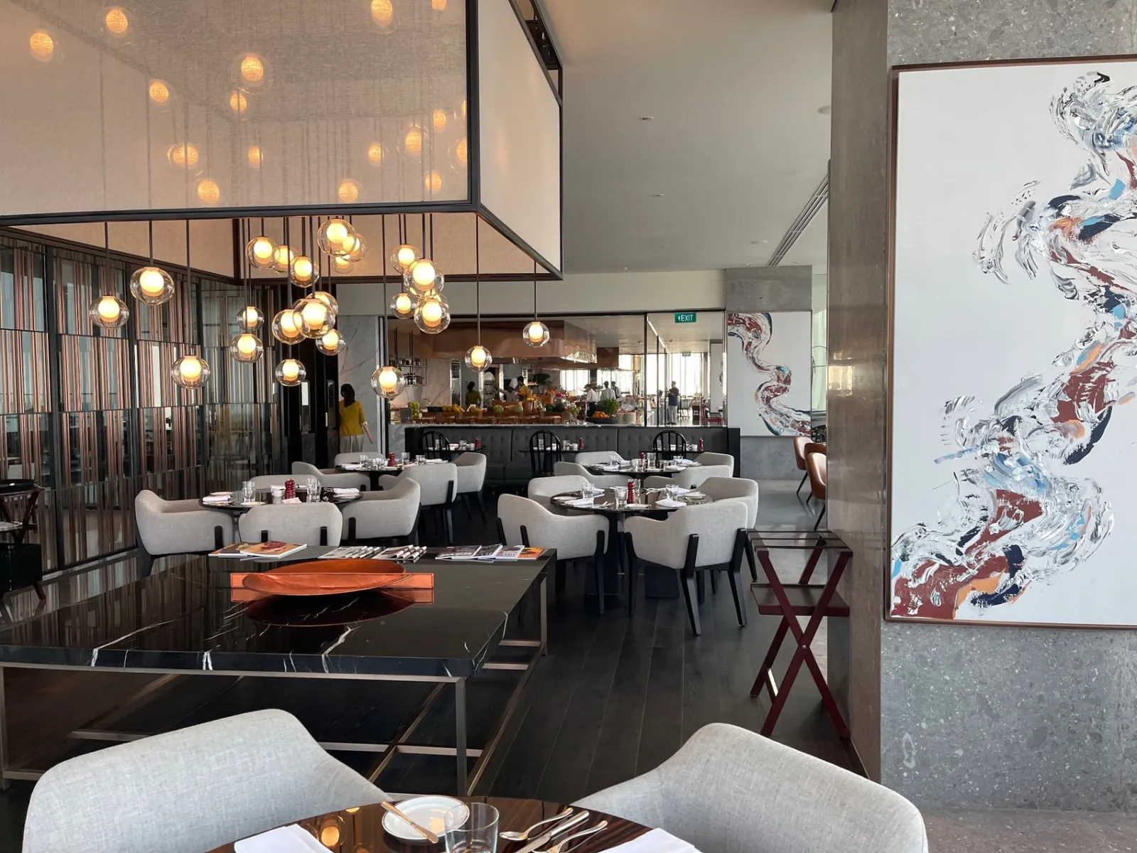 The bright breakfast restaurant, the perfect spot for an immaculate breakfast.